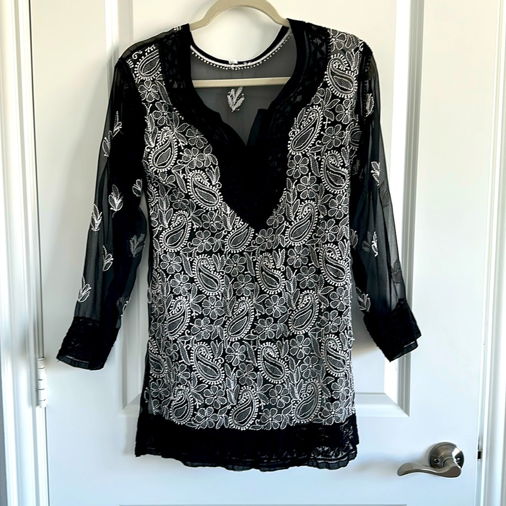 embroidered kurta top